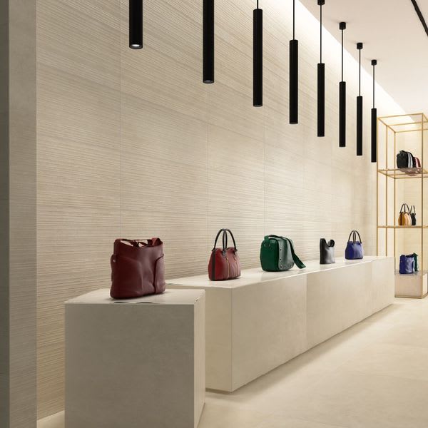 Gubi Wall Cream Porcelain Tile Boutique Interior Thumbnail