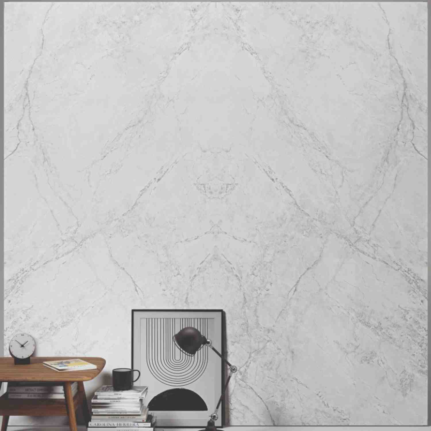 Level Porcelain Stoneware Super White Vena Aperta Full Lappato Slab