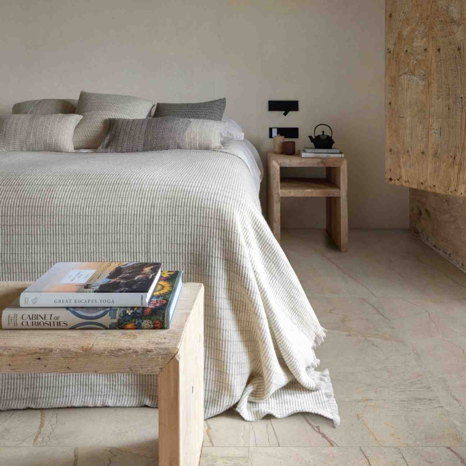 Silver Root Grey Marble-Look Porcelain Floor Tile Contemporary Interior