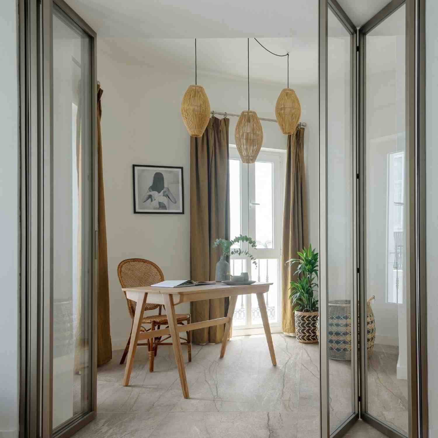 Silver Root White Marble-Look Porcelain Wall Tile Elegant Hallway